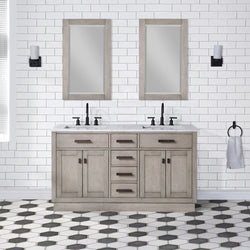 Water Creation CH60C Chestnut 60" Double Bathroom Vanity - Luxe Bathroom Vanities