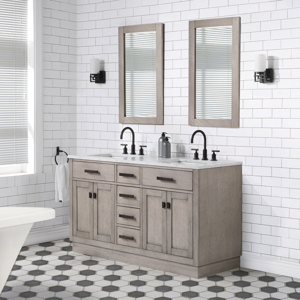 Water Creation CH60D Chestnut 60" Double Bathroom Vanity - Luxe Bathroom Vanities