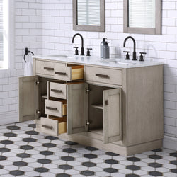 Water Creation CH60D Chestnut 60" Double Bathroom Vanity - Luxe Bathroom Vanities