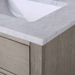 Water Creation Chestnut 60" Double Sink Carrara White Marble Countertop Vanity with Gooseneck Faucets and Mirrors - Luxe Bathroom Vanities
