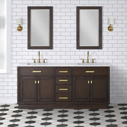 Water Creation CH72C Chestnut 72" Double Bathroom Vanity - Luxe Bathroom Vanities