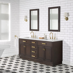 Water Creation CH72B Chestnut 72" Double Bathroom Vanity - Luxe Bathroom Vanities