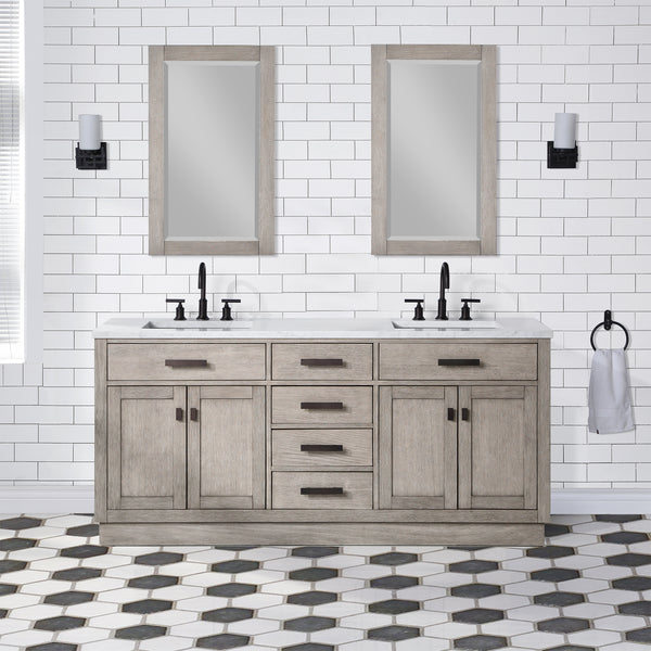 Water Creation CH72B Chestnut 72" Double Bathroom Vanity - Luxe Bathroom Vanities