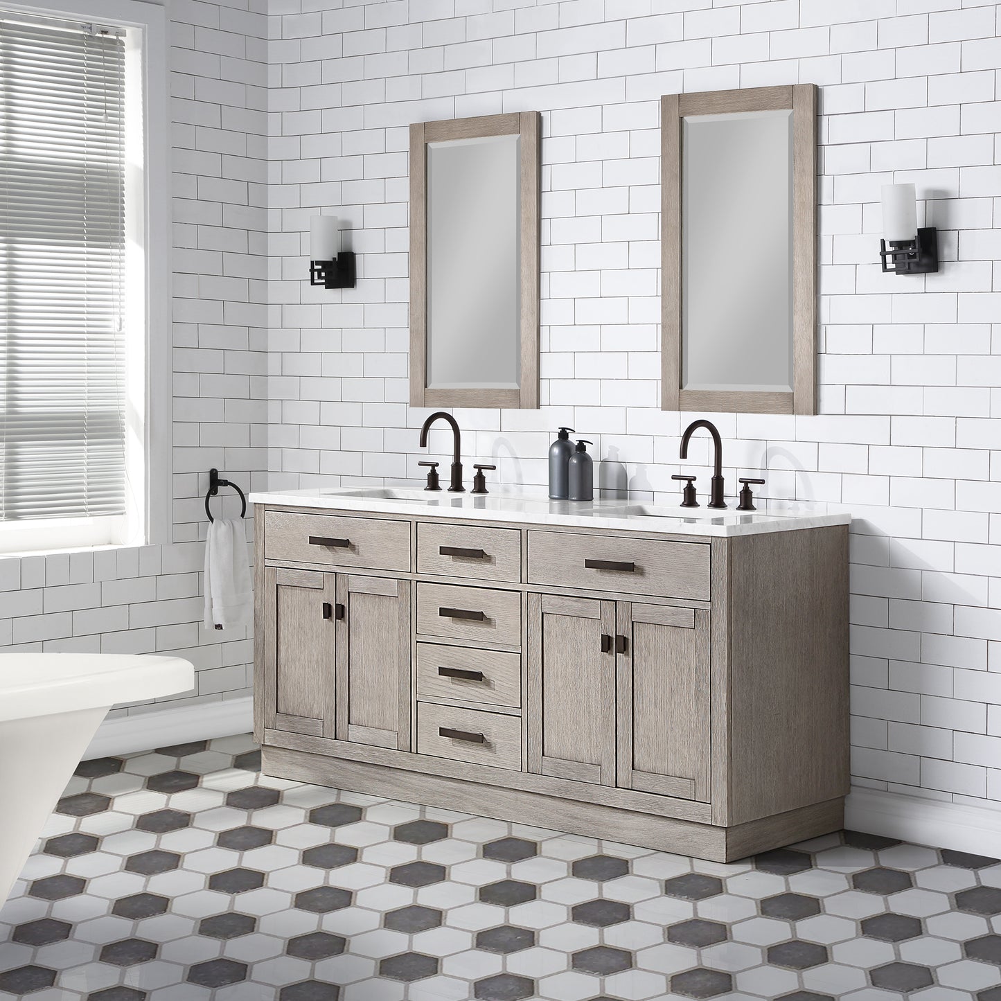 Water Creation CH72D Chestnut 72" Double Bathroom Vanity - Luxe Bathroom Vanities
