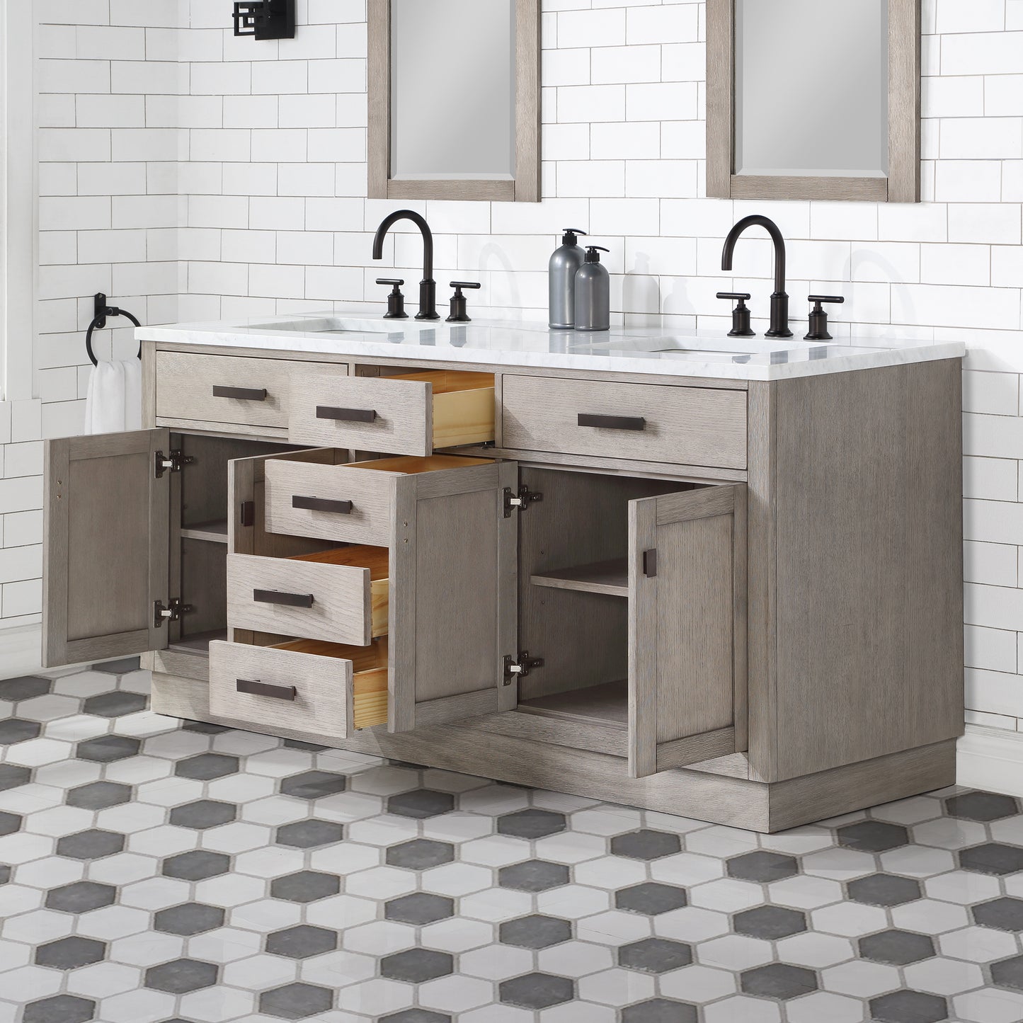 Water Creation CH72A Chestnut 72" Double Bathroom Vanity - Luxe Bathroom Vanities