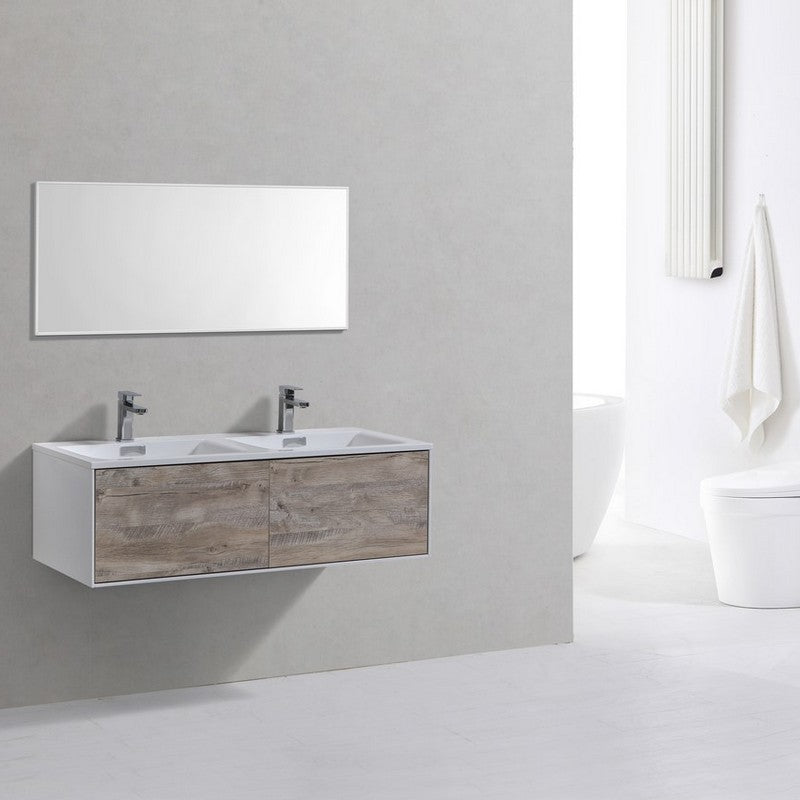 Kubebath Divario 48" Wall Mount Modern Bathroom Vanity - Luxe Bathroom Vanities