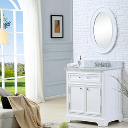 Water Creation 24 Inch Single Sink Bathroom Vanity With Matching Framed Mirror From The Derby Collection - Luxe Bathroom Vanities