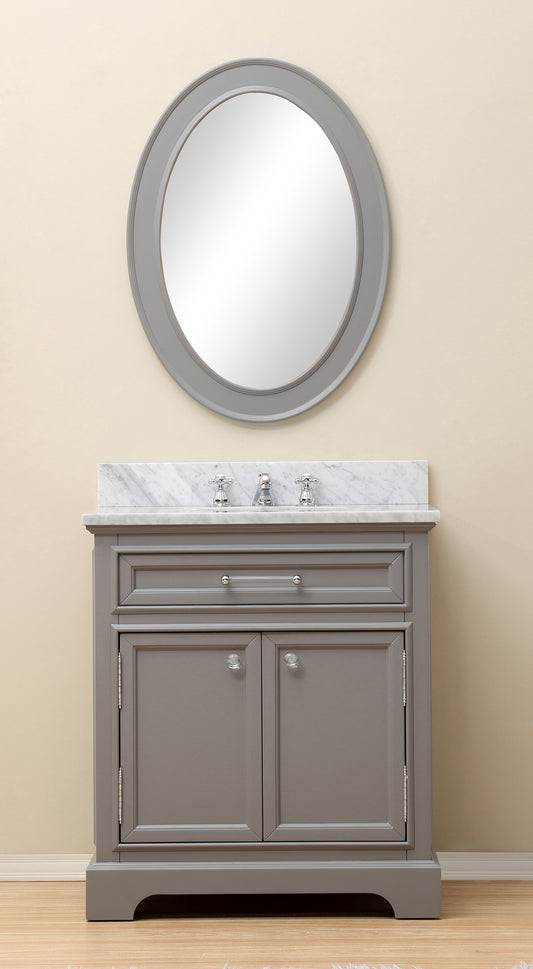 Water Creation 30 Inch Single Sink Bathroom Vanity With Faucet From The Derby Collection - Luxe Bathroom Vanities