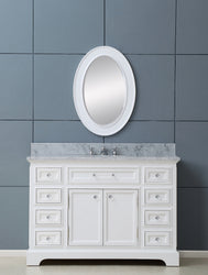 Water Creation 48 Inch Single Sink Bathroom Vanity With Matching Framed Mirror From The Derby Collection - Luxe Bathroom Vanities