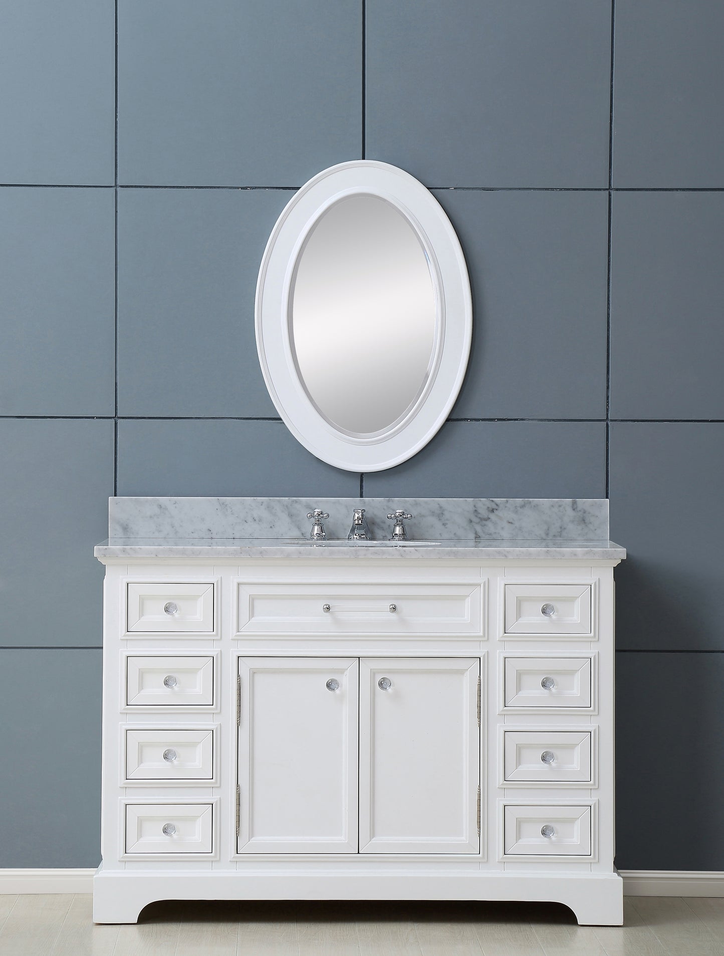 Water Creation 48 Inch Single Sink Bathroom Vanity With Faucet From The Derby Collection - Luxe Bathroom Vanities