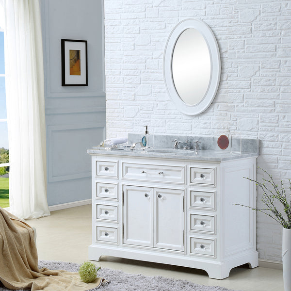 Water Creation 48 Inch Single Sink Bathroom Vanity With Faucet From The Derby Collection - Luxe Bathroom Vanities