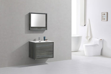 Kubebath DeLusso 30" Wall Mount Modern Bathroom Vanity - Luxe Bathroom Vanities