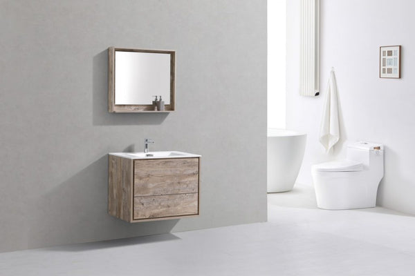 Kubebath DeLusso 30" Wall Mount Modern Bathroom Vanity - Luxe Bathroom Vanities