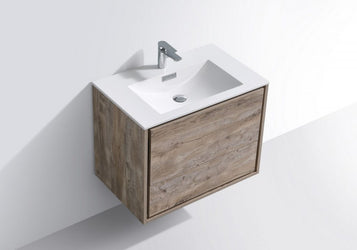 Kubebath DeLusso 30" Wall Mount Modern Bathroom Vanity - Luxe Bathroom Vanities