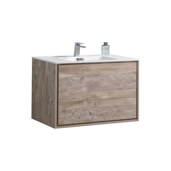 Kubebath DeLusso 36" Wall Mount Modern Bathroom Vanity - Luxe Bathroom Vanities