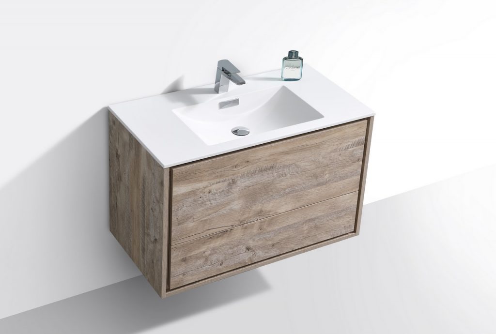 Kubebath DeLusso 36" Wall Mount Modern Bathroom Vanity - Luxe Bathroom Vanities