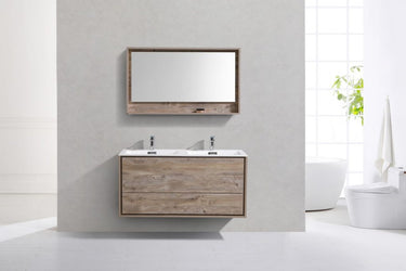 Kubebath DeLusso 48" Double Sink Wall Mount Modern Bathroom Vanity - Luxe Bathroom Vanities