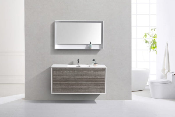 Kubebath DeLusso 48" Single Sink Wall Mount Modern Bathroom Vanity - Luxe Bathroom Vanities