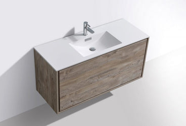 Kubebath DeLusso 48" Single Sink Wall Mount Modern Bathroom Vanity - Luxe Bathroom Vanities