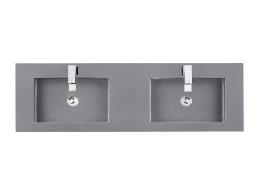 James Martin 59" Double Top, Composite Stone - Luxe Bathroom Vanities