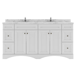 Virtu USA Talisa 72" Double Bath Vanity in White with White Quartz Top and Round Sinks - Luxe Bathroom Vanities