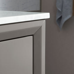 Water Creation Elizabeth 48" Single Sink Carrara White Marble Vanity with Lavatory Faucet - Luxe Bathroom Vanities