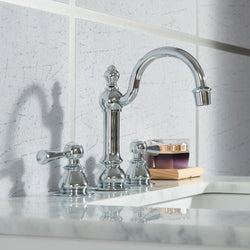 Water Creation Elizabeth 72" Double Sink Carrara White Marble Vanity with Lavatory Faucet - Luxe Bathroom Vanities