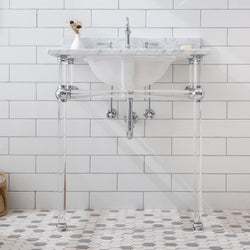 Water Creation Empire 30 Inch Wide Single Wash Stand with Counter Top and F2-0012 Faucet - Luxe Bathroom Vanities