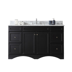 Virtu USA Talisa 60" Single Bath Vanity in Espresso with Marble Top and Square Sink - Luxe Bathroom Vanities Luxury Bathroom Fixtures Bathroom Furniture