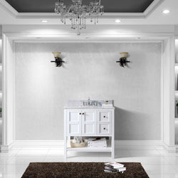 Virtu USA Winterfell 36" Single Bath Vanity with Marble Top and Round Sink - Luxe Bathroom Vanities