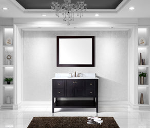 Virtu USA Winterfell 48" Single Bath Vanity with Marble Top and Round Sink with Mirror - Luxe Bathroom Vanities Luxury Bathroom Fixtures Bathroom Furniture