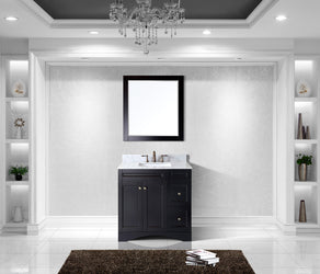 Virtu USA Elise 36" Single Bath Vanity with Marble Top and Square Sink with Mirror - Luxe Bathroom Vanities Luxury Bathroom Fixtures Bathroom Furniture