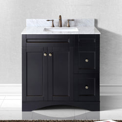 Virtu USA Elise 36" Single Bath Vanity with Marble Top and Square Sink - Luxe Bathroom Vanities Luxury Bathroom Fixtures Bathroom Furniture