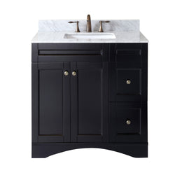 Virtu USA Elise 36" Single Bath Vanity with Marble Top and Square Sink - Luxe Bathroom Vanities Luxury Bathroom Fixtures Bathroom Furniture