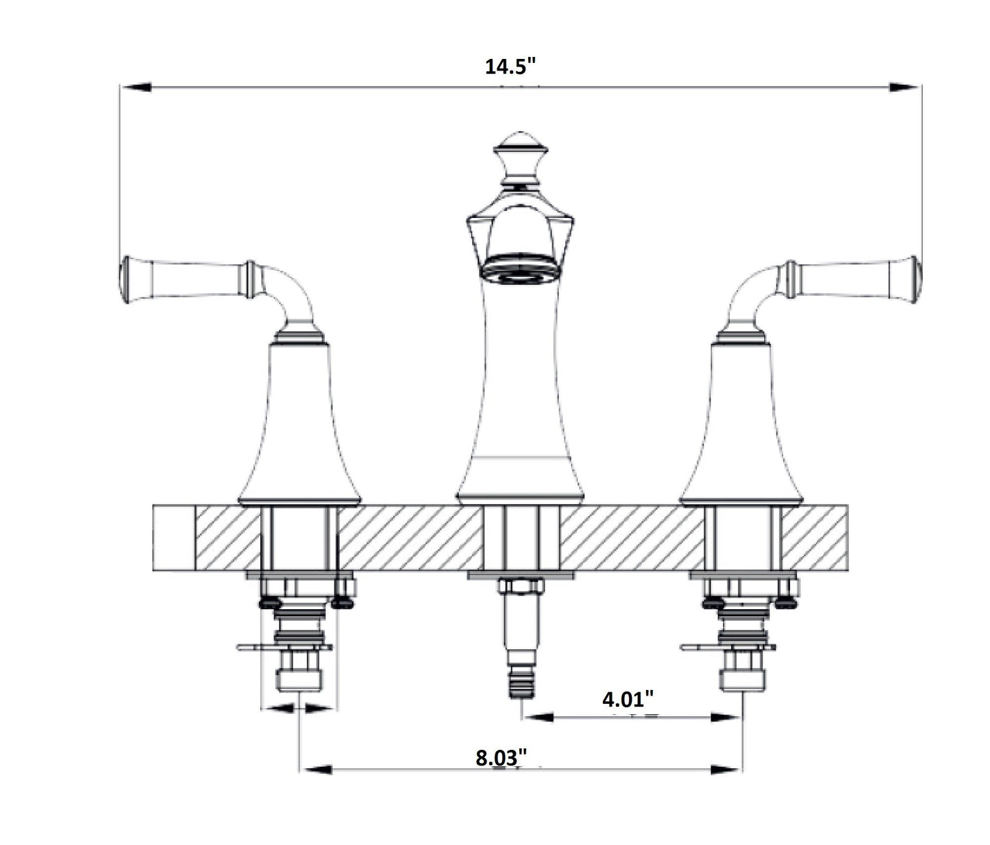 EVIVA Oceanbreeze Widespread (2 Handles) Bathroom Faucet - Luxe Bathroom Vanities Luxury Bathroom Fixtures Bathroom Furniture