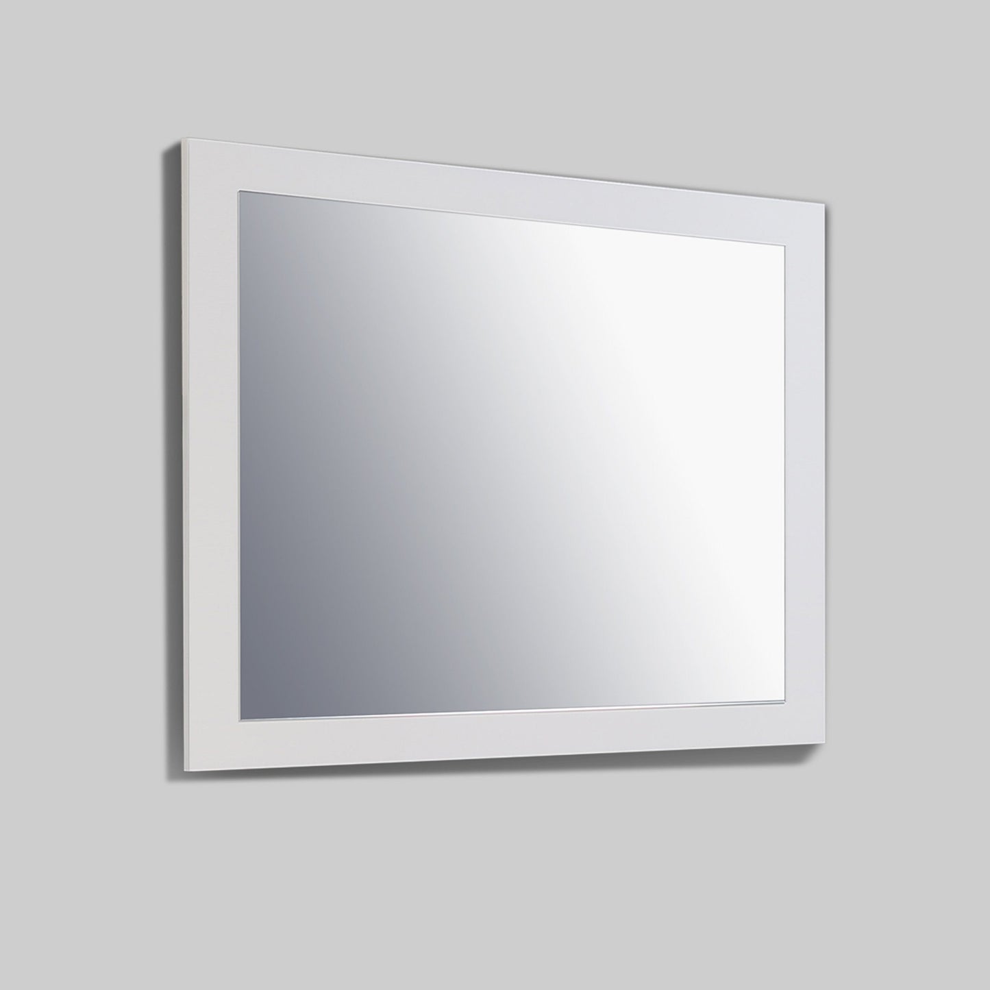 Eviva Sun 30" Glossy White Full Framed Bathroom Wall Mirror - Luxe Bathroom Vanities Luxury Bathroom Fixtures Bathroom Furniture