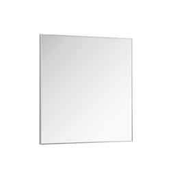 Eviva Sax® 30" Brushed Chrome Metal Frame Bathroom Wall Mirror - Luxe Bathroom Vanities Luxury Bathroom Fixtures Bathroom Furniture