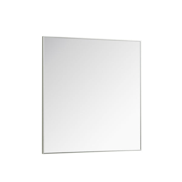 Eviva Sax® 30" Brushed Chrome Metal Frame Bathroom Wall Mirror - Luxe Bathroom Vanities Luxury Bathroom Fixtures Bathroom Furniture