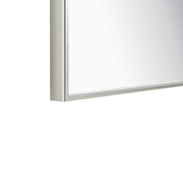 Eviva Sax® 30" Brushed Chrome Metal Frame Bathroom Wall Mirror - Luxe Bathroom Vanities Luxury Bathroom Fixtures Bathroom Furniture