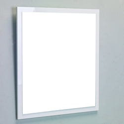 Eviva Reflection 31.5" White Full Framed Bathroom Wall Mirror - Luxe Bathroom Vanities Luxury Bathroom Fixtures Bathroom Furniture