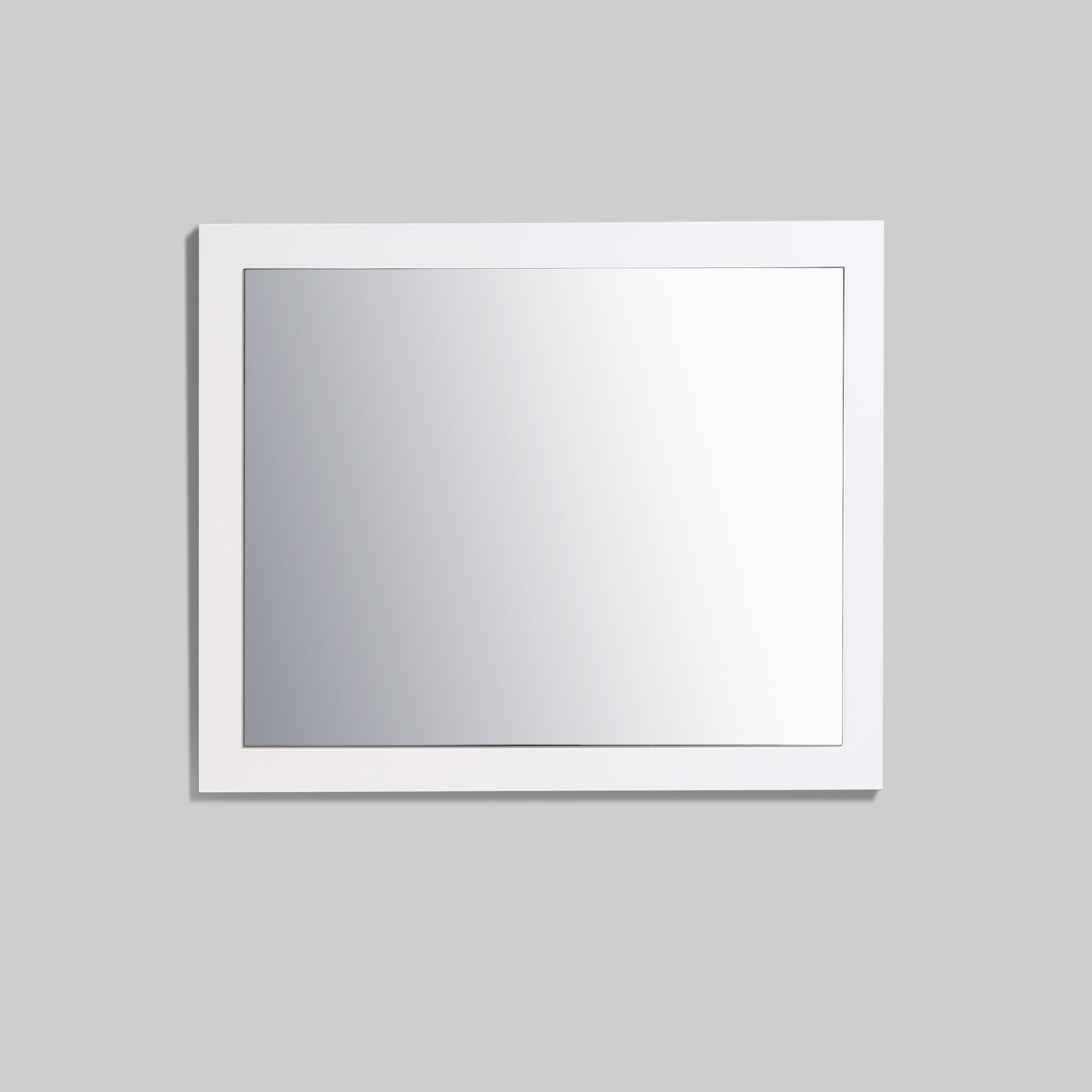 Eviva Sun 36" Glossy White Full Framed Bathroom Wall Mirror - Luxe Bathroom Vanities Luxury Bathroom Fixtures Bathroom Furniture