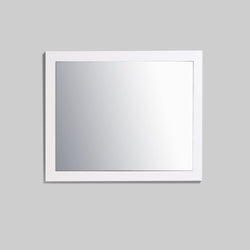 Eviva Sun 36" Glossy White Full Framed Bathroom Wall Mirror - Luxe Bathroom Vanities Luxury Bathroom Fixtures Bathroom Furniture