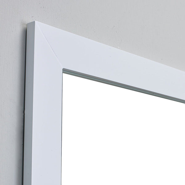 Eviva Sun 24" White Framed Bathroom Wall Mirror - Luxe Bathroom Vanities Luxury Bathroom Fixtures Bathroom Furniture