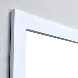 Eviva Sun 60" White Framed Bathroom Wall Mirror - Luxe Bathroom Vanities Luxury Bathroom Fixtures Bathroom Furniture