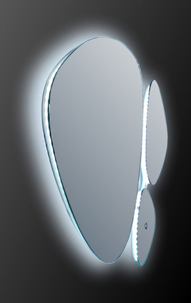 Eviva Evolution EVMR37-39X30-LED Modern Bathroom LED Backlit Mirror with Base Lights - Luxe Bathroom Vanities Luxury Bathroom Fixtures Bathroom Furniture