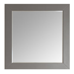 Eviva Aberdeen 36" Grey Framed Bathroom Wall Mirror - Luxe Bathroom Vanities Luxury Bathroom Fixtures Bathroom Furniture
