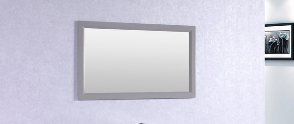 Eviva Aberdeen 48" Grey Framed Bathroom Wall Mirror - Luxe Bathroom Vanities Luxury Bathroom Fixtures Bathroom Furniture