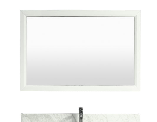 Eviva Aberdeen 48" White Framed Bathroom Wall Mirror - Luxe Bathroom Vanities Luxury Bathroom Fixtures Bathroom Furniture