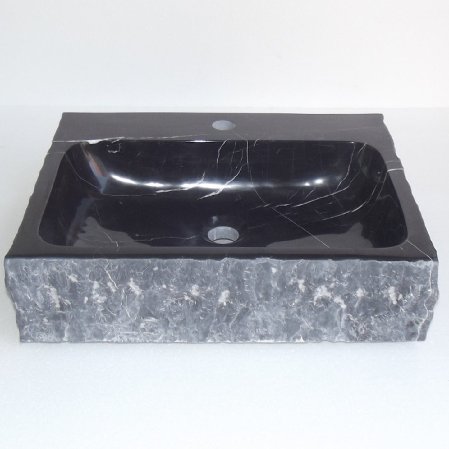 Eviva Stonie 20 in. Black Marble Vessel Sink - Luxe Bathroom Vanities Luxury Bathroom Fixtures Bathroom Furniture