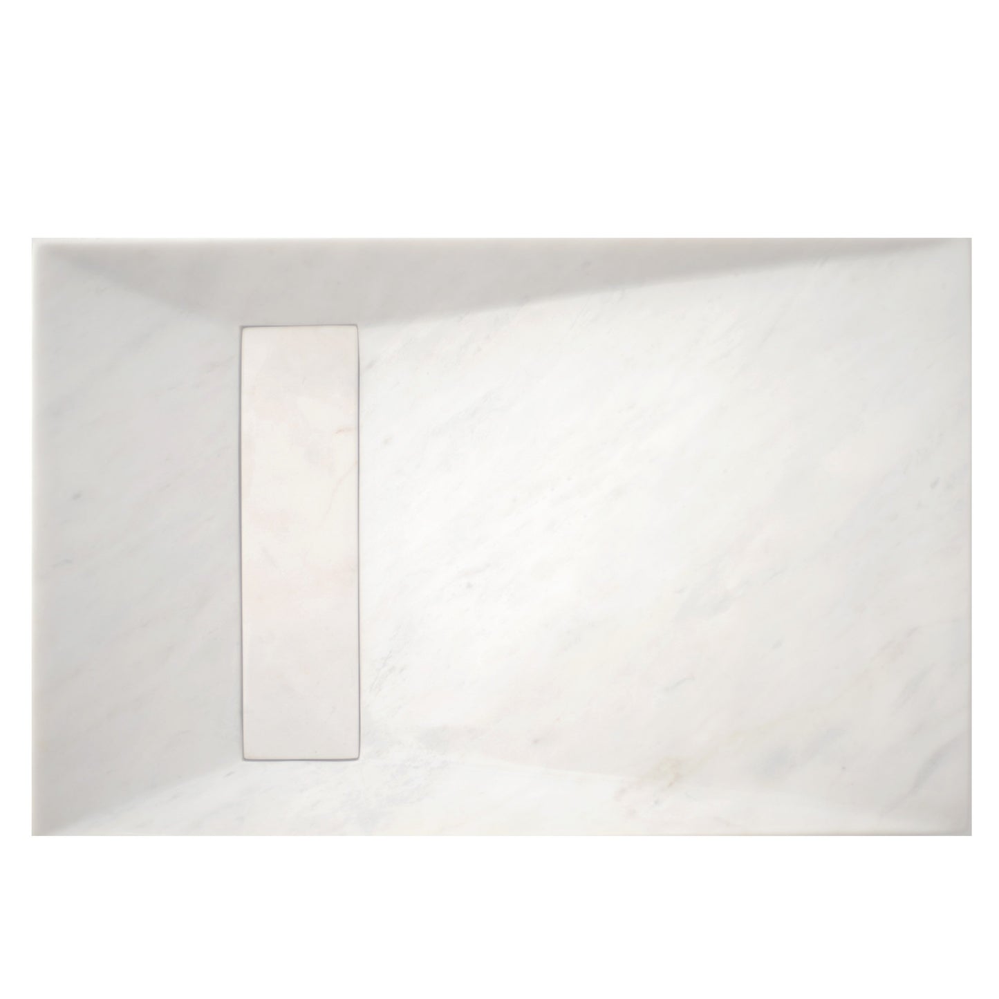 Eviva Slope 21 in. White Carrara Marble Vessel Sink - Luxe Bathroom Vanities Luxury Bathroom Fixtures Bathroom Furniture